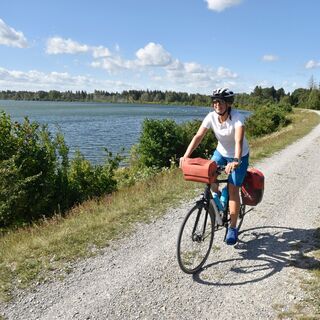 Radlerin am Mandichosee