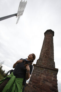 Wanderer vor dem Buchkopfturm