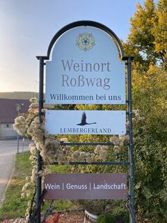 Weinort Roßwag Willkommensschild