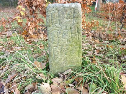 alter Grenzstein der ehemaligen böhmischen Enklave am Sorgeweg