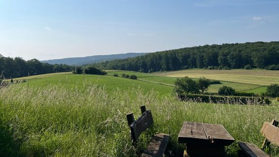 RI15 Schullandheim Route Sitzgelegenheit mit Panorama