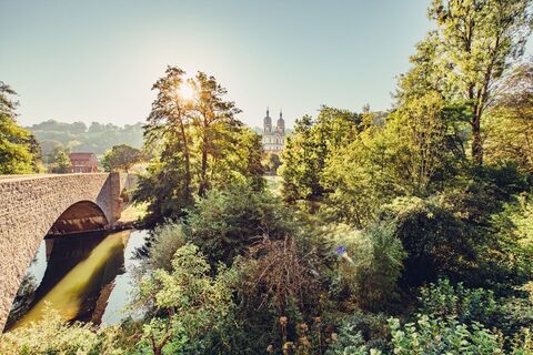 historische Jagstbrücke Olnhausen | Jagsttal - Kocher-Jagst-Radweg | HeilbronnerLand
