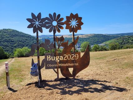 Die Buga-Blume im Skulpturenpark Urbar-Oberwesel