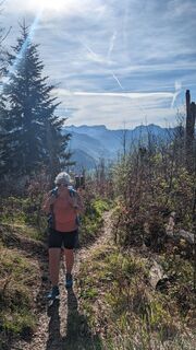 Foto de Klaus Lehner a lo largo del recorrido