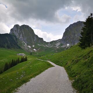 Blick auf Gantrisch und Nüneneflue - Wasserscheide-Stockhorn