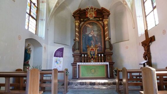 Innenraum der Kluskapelle St. Lucia