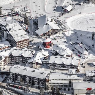 Das Dorf Ruka im Winter