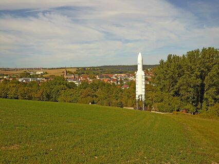 TG Odenwald Gruenkern Radweg Rakete bei Hardheim