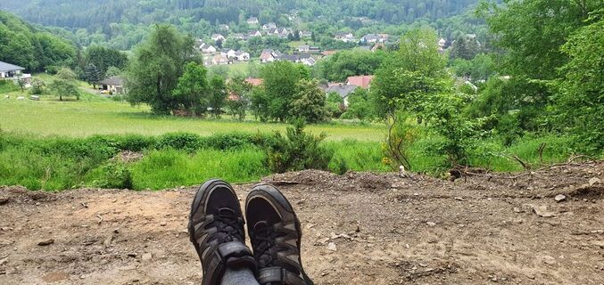 Aussicht von der XXL-Bank auf Müsch