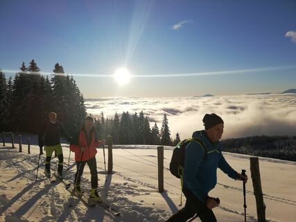 Sualpe Skitour Aufstieg Höhe Zechhütte