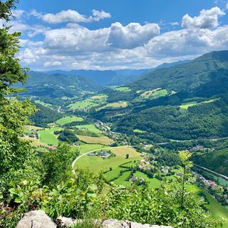 Blick von der Rotmäuer Richtung Weyer