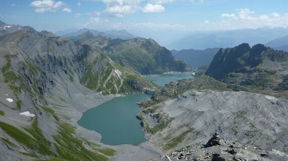 Stauseen Lac d'Emosson und Lac du Vieux Emosson