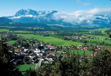 Blick auf Kössen.