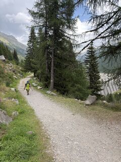 Photo de Nina le long du parcours