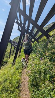 Foto de Klaus Lehner a lo largo del recorrido