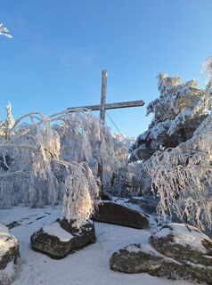 Photo de Bernadette Erla le long du parcours