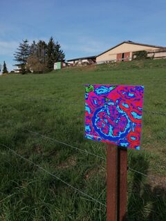 Kunst am Weidezaun am Gräfinthaler Klosterpfad