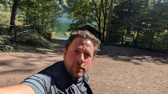 Photo de Simon Hauck le long du parcours