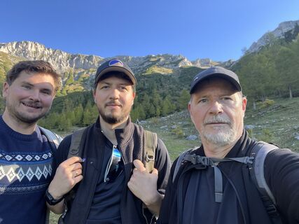 Foto de Andreas Prochaska a lo largo del recorrido