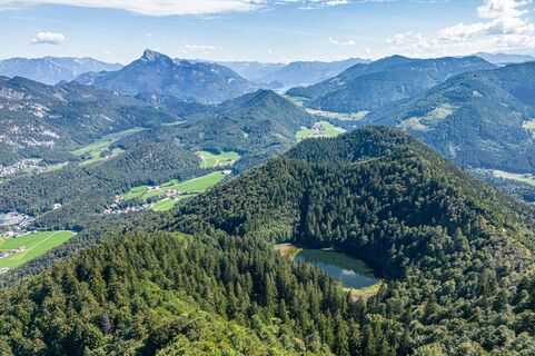 Drohnenaufnahme Filblingsee und Gipfel