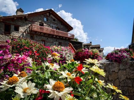 Blumiges Chalet