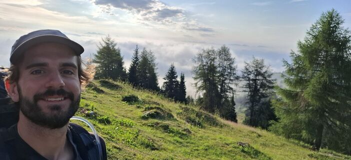 Photo de David Bubenheim le long du parcours
