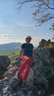 Foto de Anne Wildbrett a lo largo del recorrido