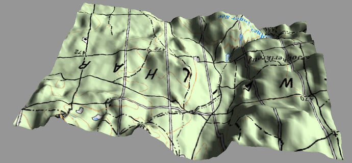 Relief des Pongatals - oben die Huckinger Seen