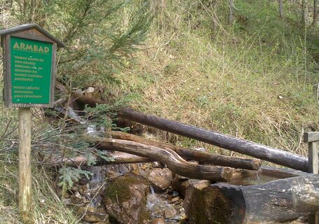 Erfrischendes Armbad an der Kneippanlage
