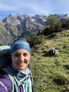 Photo de Elena Friesen le long du parcours