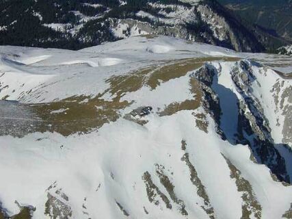 Fischerhütte aus der Luft 