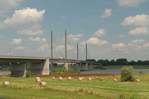 Reiche Ernte an der Reeser Rheinbrücke