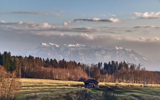 Von Furt zum Untersberg geschaut