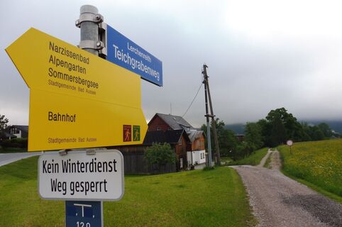 zuerst Richtung Bahnhof