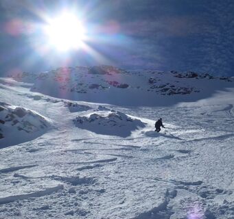 Ausfahrt aus dem direkten Gipfelhang