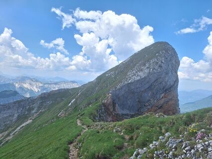 Photo de Katharina le long du parcours