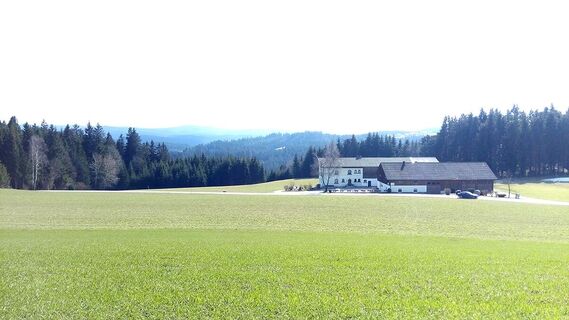 Blick von der Waldkapelle auf Schmerlinghof