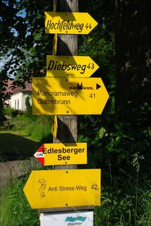 Wandersteher bei Kirche