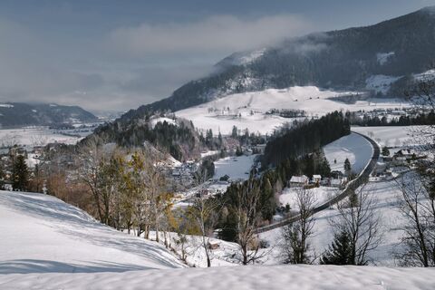 Blick auf Dörfl im Winter