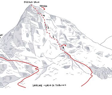 Klettersteig "Rino Pisetta" am Dain Piccolo
