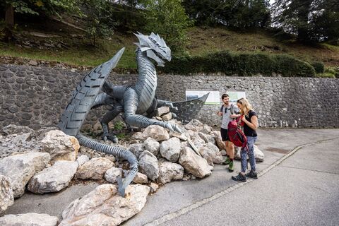 Der Drache aus dem Hahnenei in Tržič