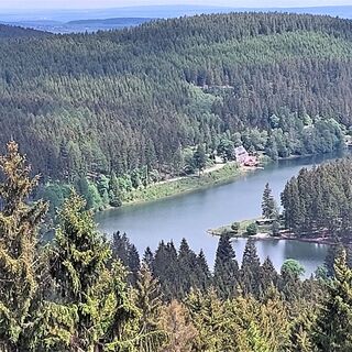 Lütsche-Talsperre, Blick von Schlossbergkanzel