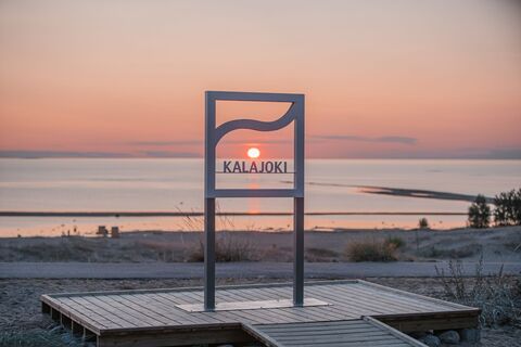 Selfiepunkt an den Sanddünen von Kalajoki.