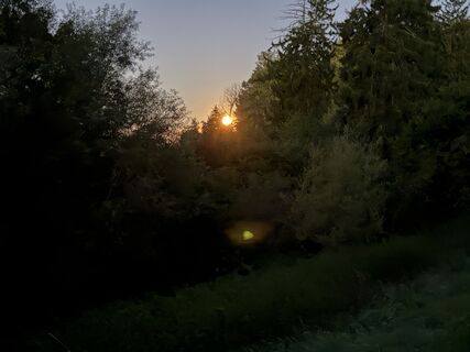 Donauwörth Gehen am morgen bei Sonnenaufgang