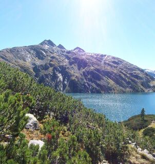 Blick zurück zum Berghotel Malta