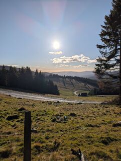 Photo de Eva Scherz le long du parcours