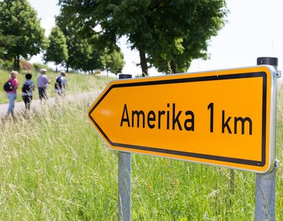 Wegweiser Amerika bei Penig