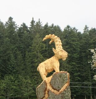 Holzfigur Steinbock