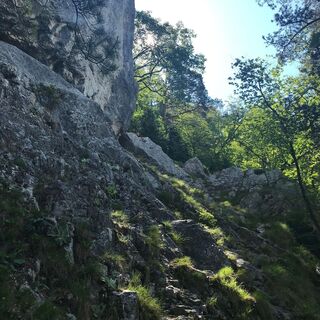 Steile Wände beim Jägersteig, Oststeiermark