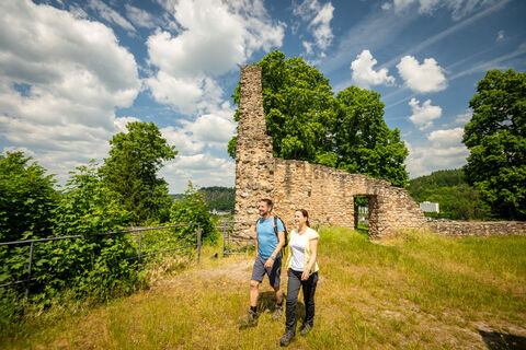Die Löwenburg Gerolstein auf der Eifelsteig Etappe 10